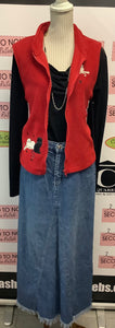 Michael Kors Zipper & Cowl Neck Top (Size L)