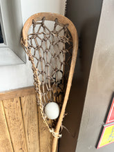 Load image into Gallery viewer, Antique Wooden Lacrosse Stick with Reebok Ball
