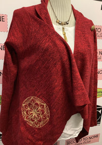 Desigual Poinsettia Cardigan (Size L)