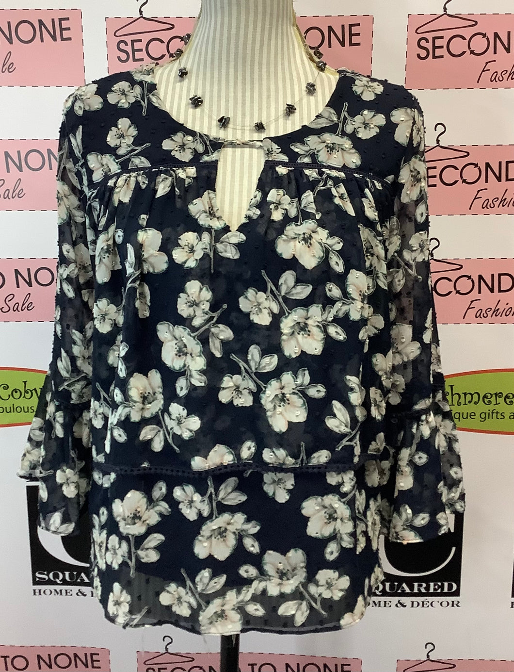 Moon River Sheer Peasant Top (XS)