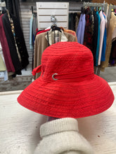 Load image into Gallery viewer, Parkhurst Cherry Red Cotton Sun Hat
