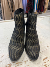 Load image into Gallery viewer, Gold &amp; Black Pull On Ankle Boots (Size 6/EU 37)

