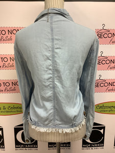 GUESS Faux Denim Look Shacket (Size L)