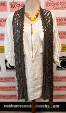 Load image into Gallery viewer, Stretchy Netted Grey Long Vest (One Size)
