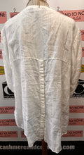 Load image into Gallery viewer, Ellen Tracy White 100% Linen Tunic (Size 1X)
