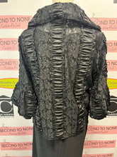Load image into Gallery viewer, Satin &amp; Lace Dramatic Jacket (Size M)
