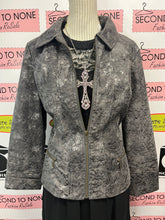 Load image into Gallery viewer, Metallic Grey Pattern Jacket (Size L)
