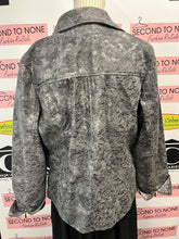 Load image into Gallery viewer, Metallic Grey Pattern Jacket (Size L)
