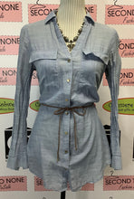 Load image into Gallery viewer, Dynamite Soft Denim Top w/Braided Belt (S)
