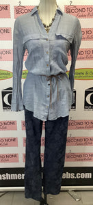 Dynamite Soft Denim Top w/Braided Belt (S)