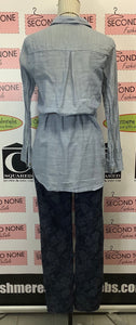 Dynamite Soft Denim Top w/Braided Belt (S)