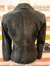 Load image into Gallery viewer, Black Real Suede Fitted Blazer (Size S Petite)
