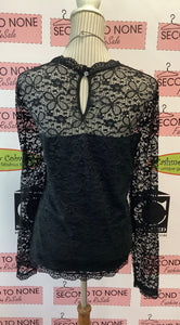 Esqualo Black Lace Long Sleeve (Size Petite 2XL)