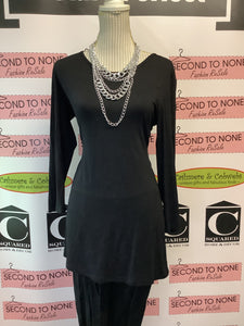 Creations Draped Black Long Sleeve (Size S)
