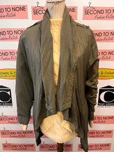 Load image into Gallery viewer, Olive Green Draped Front Jacket (Size S)
