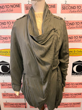Load image into Gallery viewer, Olive Green Draped Front Jacket (Size S)
