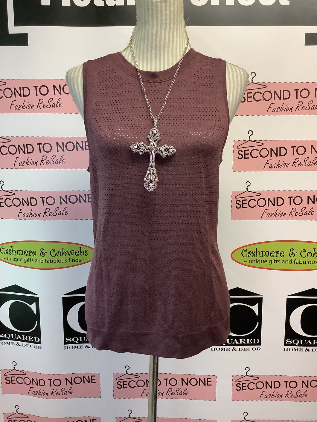 Lululemon Burgundy Mesh Tank (Size S/M)