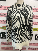Load image into Gallery viewer, Mock-Neck Zebra Tunic Sweater (Size M)
