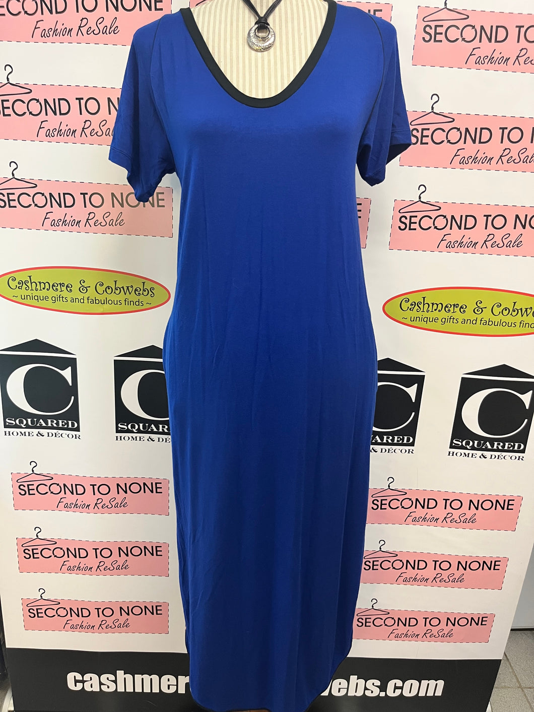 Royal Blue T-Shirt Dress (Size L)