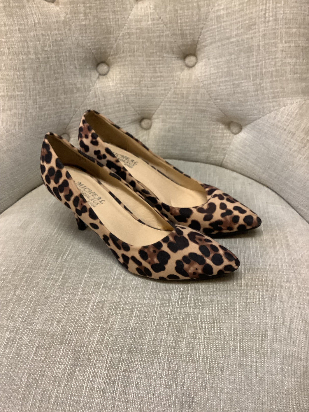 Micheal & Bordeaux Cheetah Pumps (Size 8)