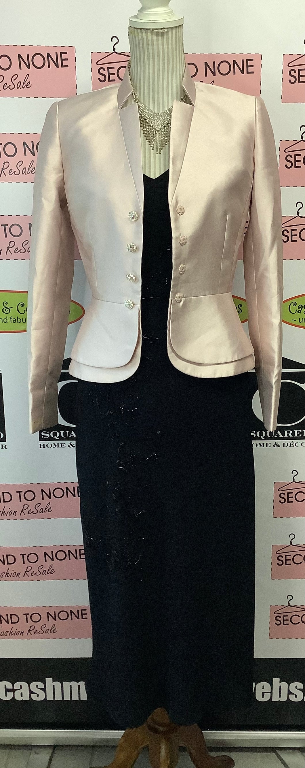 Tahari Pink Silk-Like Blazer (Size 2)