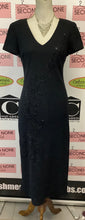Load image into Gallery viewer, Evan Picone Black Beaded Maxi Dress (Size 6)
