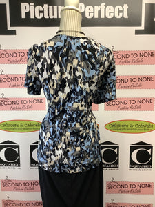 Cleo Surplice Brushstroke Top (Size XL)