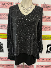 Cargar imagen en el visor de la galería, Black &amp; Sequin Fooler Top (Size S)
