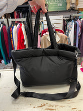Load image into Gallery viewer, ONLY Black Puffer Tote with Strap
