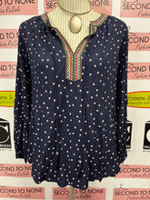 Cargar imagen en el visor de la galería, NWT DR2 Polka Dot Blouse (Size L)
