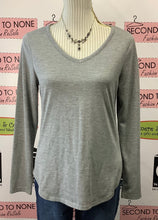 Load image into Gallery viewer, Jones NY Silver Sparkle Striped Top (S)
