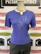 Load image into Gallery viewer, Vintage Kasper Lavender Beaded Top (Size 10 Petite)
