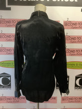 Cargar imagen en el visor de la galería, Compliments Sheer Black Blouse (Size 8)
