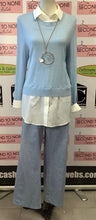 Load image into Gallery viewer, Alfred Sung Powder Blue Fooler Top (Size L)
