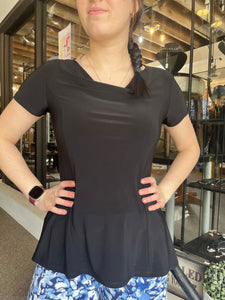 Short Sleeve Drape-Front Top (Canada-Made) (Only 1 S Left!)