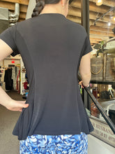 Load image into Gallery viewer, Short Sleeve Drape-Front Top (Canada-Made) (Only 1 S Left!)
