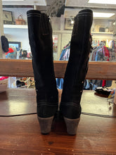 Load image into Gallery viewer, Felted Flower Tall Wedge Boots (Size 7)

