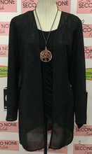 Load image into Gallery viewer, Vintage Picadilly Black Ruching Top (Size L)
