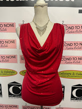 Load image into Gallery viewer, Vintage Pretty Woman Sparkly Red Top &amp; Cardigan Set (Size S)
