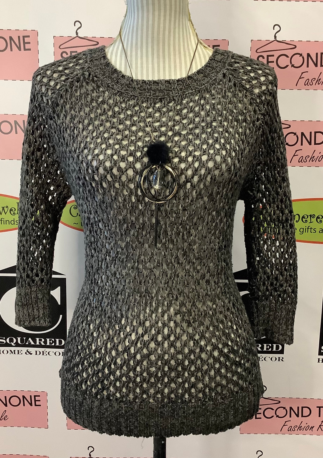 Kenar Zip Back Mesh Top (Size M)
