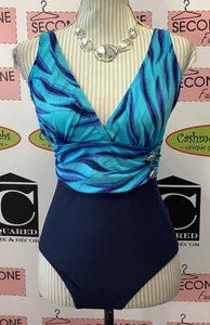 Christina Ocean Wave Swimsuit (Size 10)