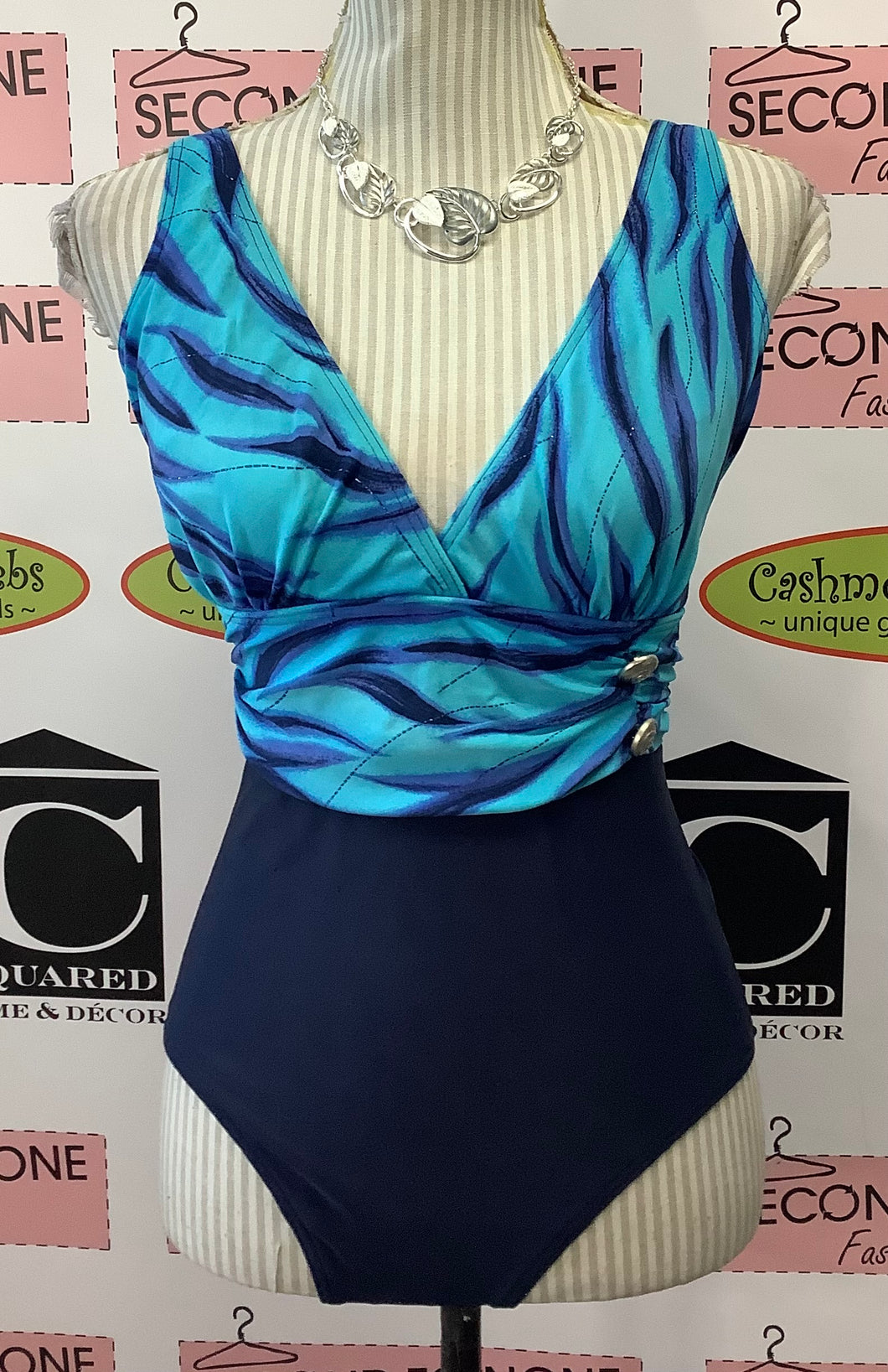 Christina Ocean Wave Swimsuit (Size 10)