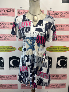 Magazine-Print Fashion Collage Tunic