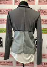 Load image into Gallery viewer, Micro Pinstripe Raw Edge Cardi (Size S)
