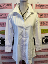 Load image into Gallery viewer, Cotton Battenberg Lace Tunic-Length Shirt
