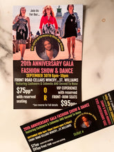 Cargar imagen en el visor de la galería, 20th Anniversary Gala Fashion Show &amp; Dance Tickets

