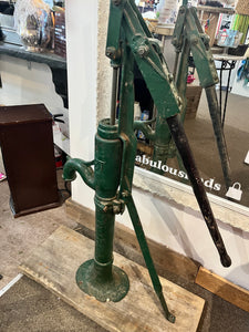 Antique Full-Size Water Pump with Wooden Bucket