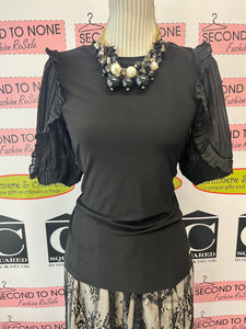 Anne Klein Ruffle-Sleeve Top (Size M)