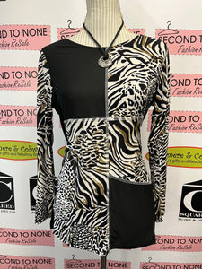 Animal Print Block Top