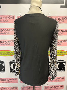 Animal Print Block Top